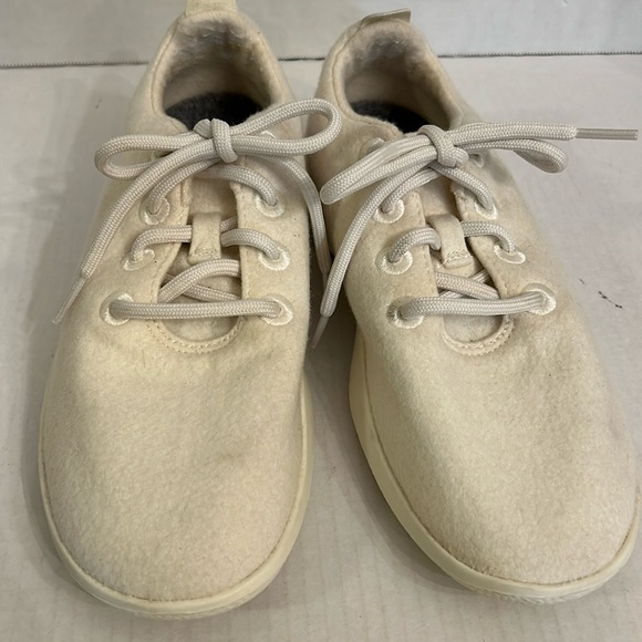 Allbirds Wool Runners Cream with White Soles Women's Running Shoes Sz 8 - Picture 3 of 8